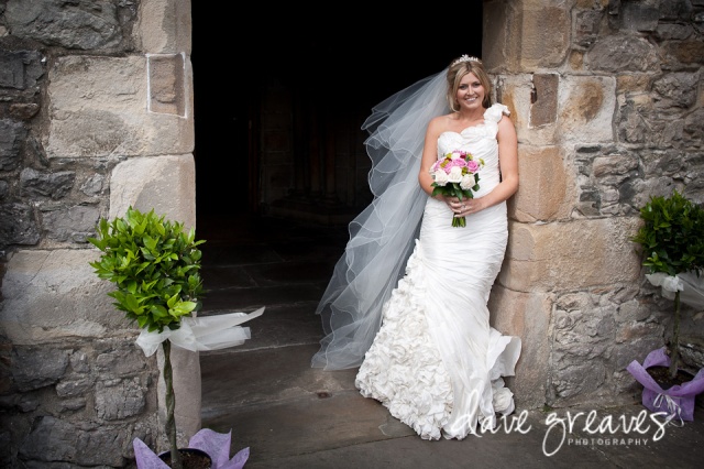 Bride at Cartmel Priory