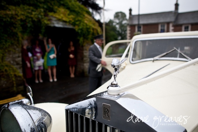 White Rolls Royce Wedding Car