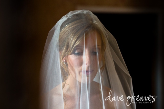 Bridal veil, pensive bride