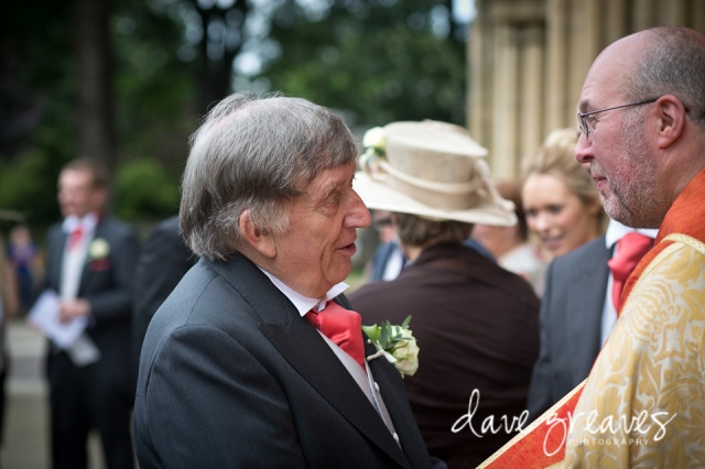 Father of the bride and Canon at Ripon Cathedral