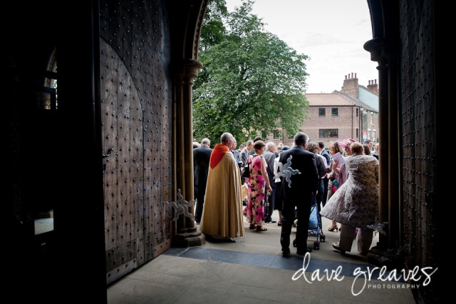 Guests outside Ripon Cathedral