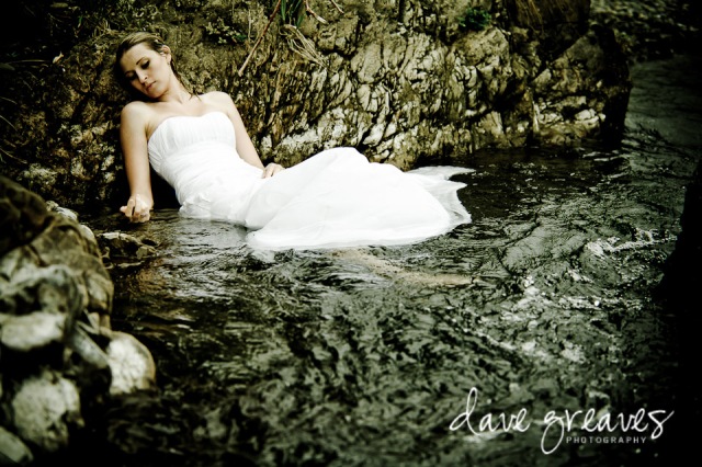 Rock the Frock photography in water