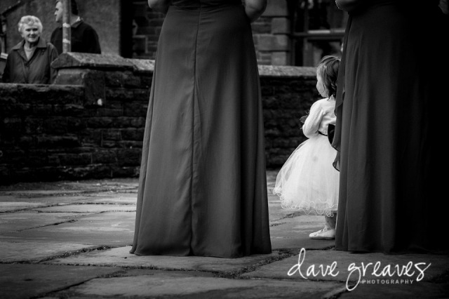 Bridesmaids and flower Girl wait for the Bride